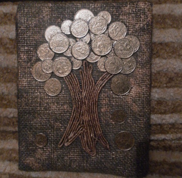 Картина денежное дерево из монет своими руками: мастер-класс с фото