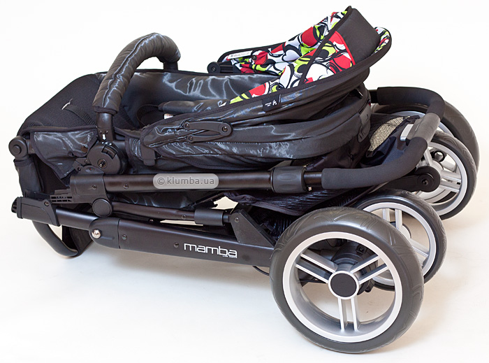Сложенное шасси с сидением коляски ABC Design Mamba 2 в 1
