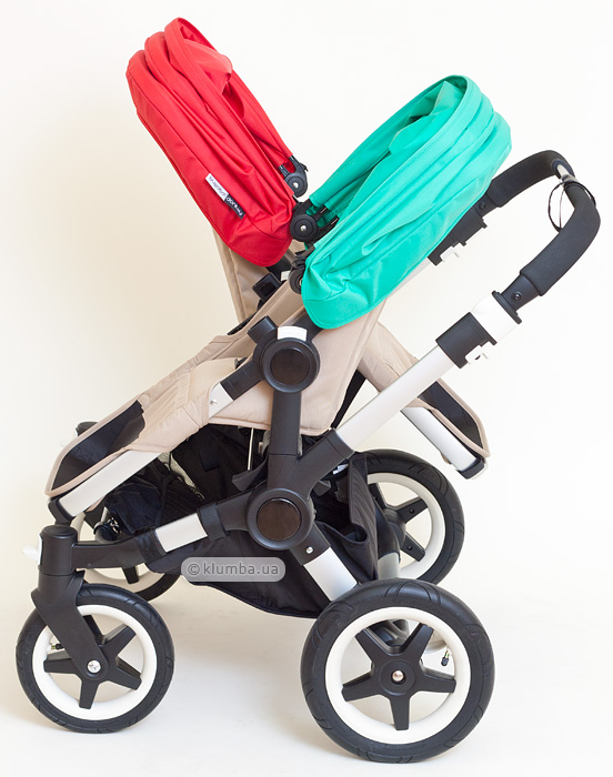 Вертикальные спинки сидений коляски для двойни Bugaboo Donkie Twin